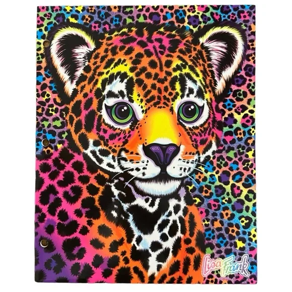 Lisa Frank 2 Pocket Textured Glitter Pocket Folder, 2020 - Picture 1 of 4